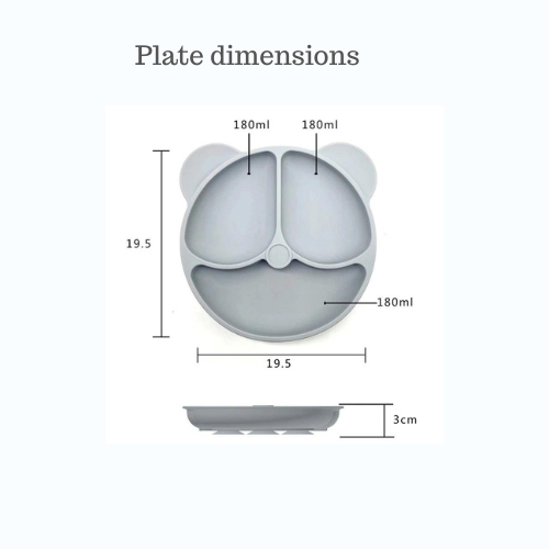 silicone dinner plate for baby's